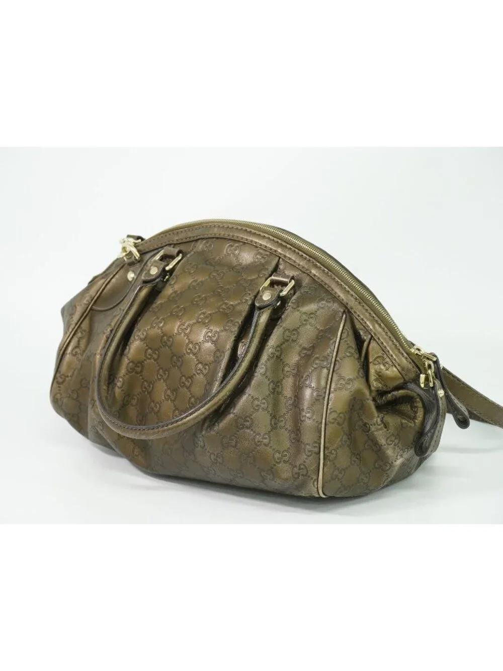 Gucci Sukey Guccissima Leather 2-Way Shoulder Bag Blanc